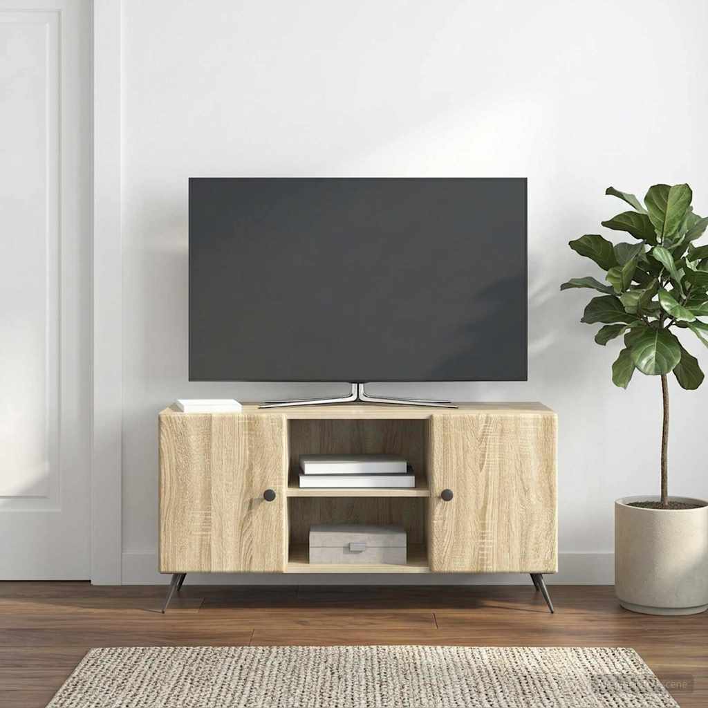 TV-skab 102 x 34,5 x 50 cm Sonoma-eg Konstrueret træ