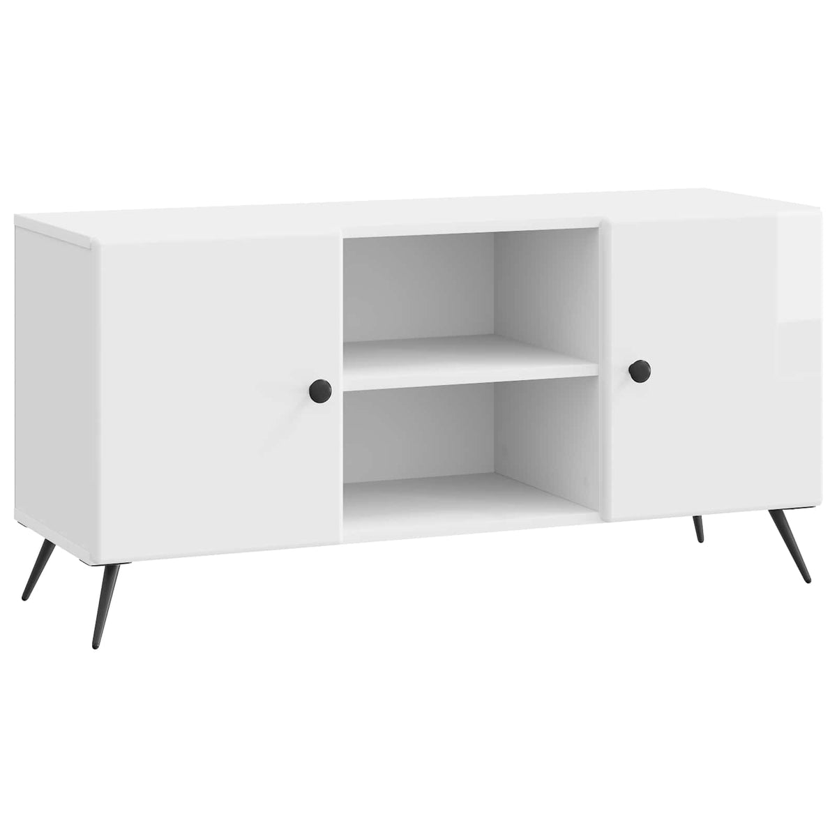 TV-skab 102 x 34,5 x 50 cm Hvid højglans Konstrueret træ