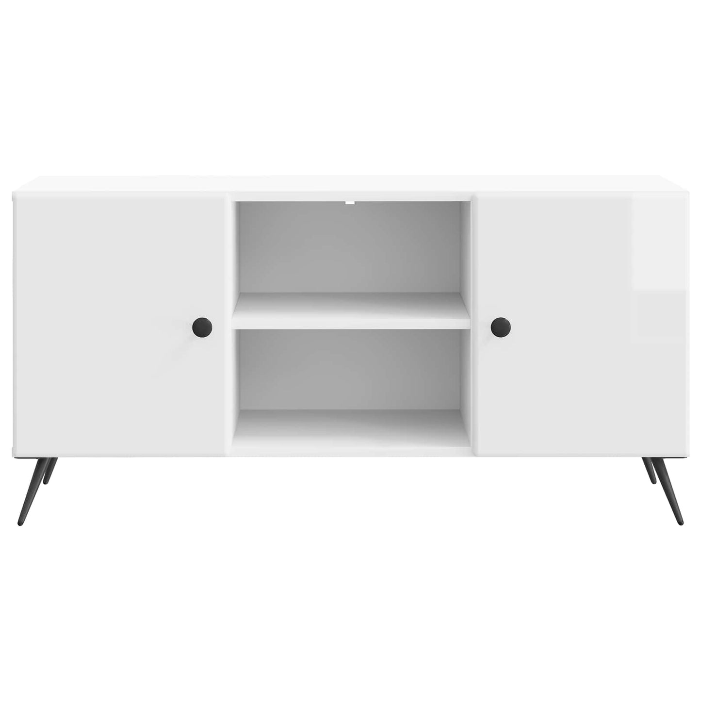 TV-skab 102 x 34,5 x 50 cm Hvid højglans Konstrueret træ
