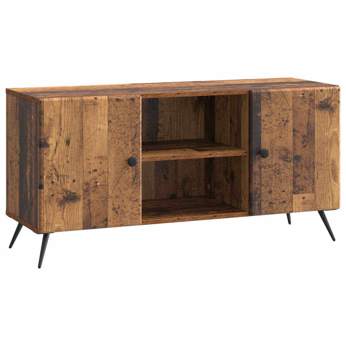TV-skab 102 x 34,5 x 50 cm Gammelt træ Konstrueret træ