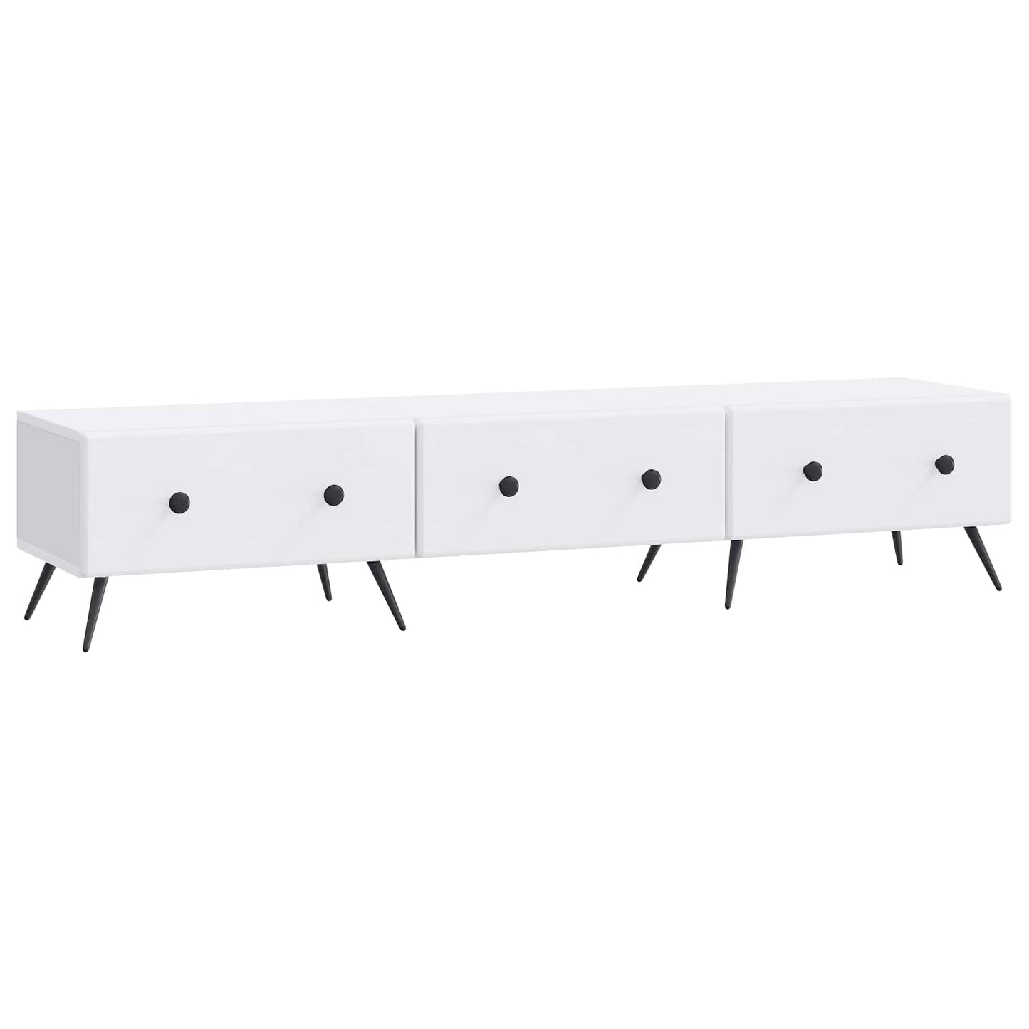 TV-skab med skuffe Hvid 147 x 34,5 x 30 cm Konstrueret træ