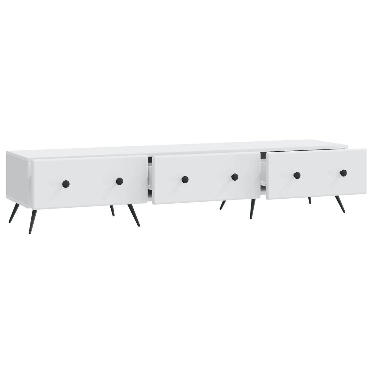 TV-skab med skuffe Hvid 147 x 34,5 x 30 cm Konstrueret træ