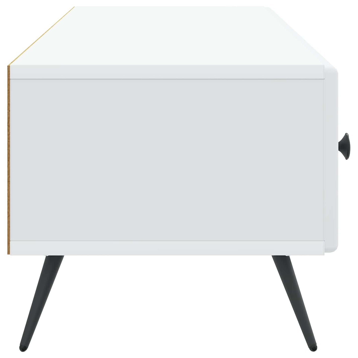 TV-skab med skuffe Hvid 147 x 34,5 x 30 cm Konstrueret træ