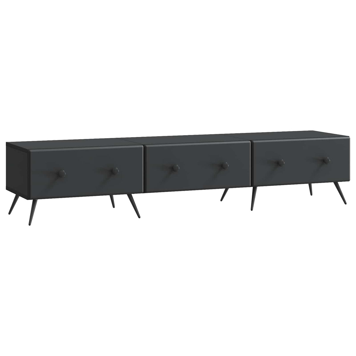 TV-skab med skuffe Sort 147 x 34,5 x 30 cm Konstrueret træ