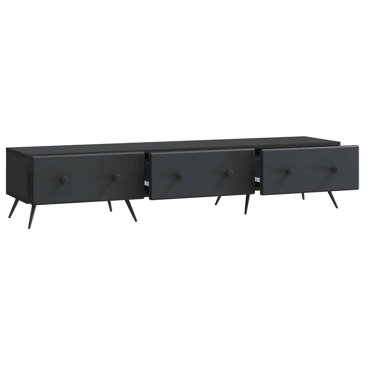 TV-skab med skuffe Sort 147 x 34,5 x 30 cm Konstrueret træ