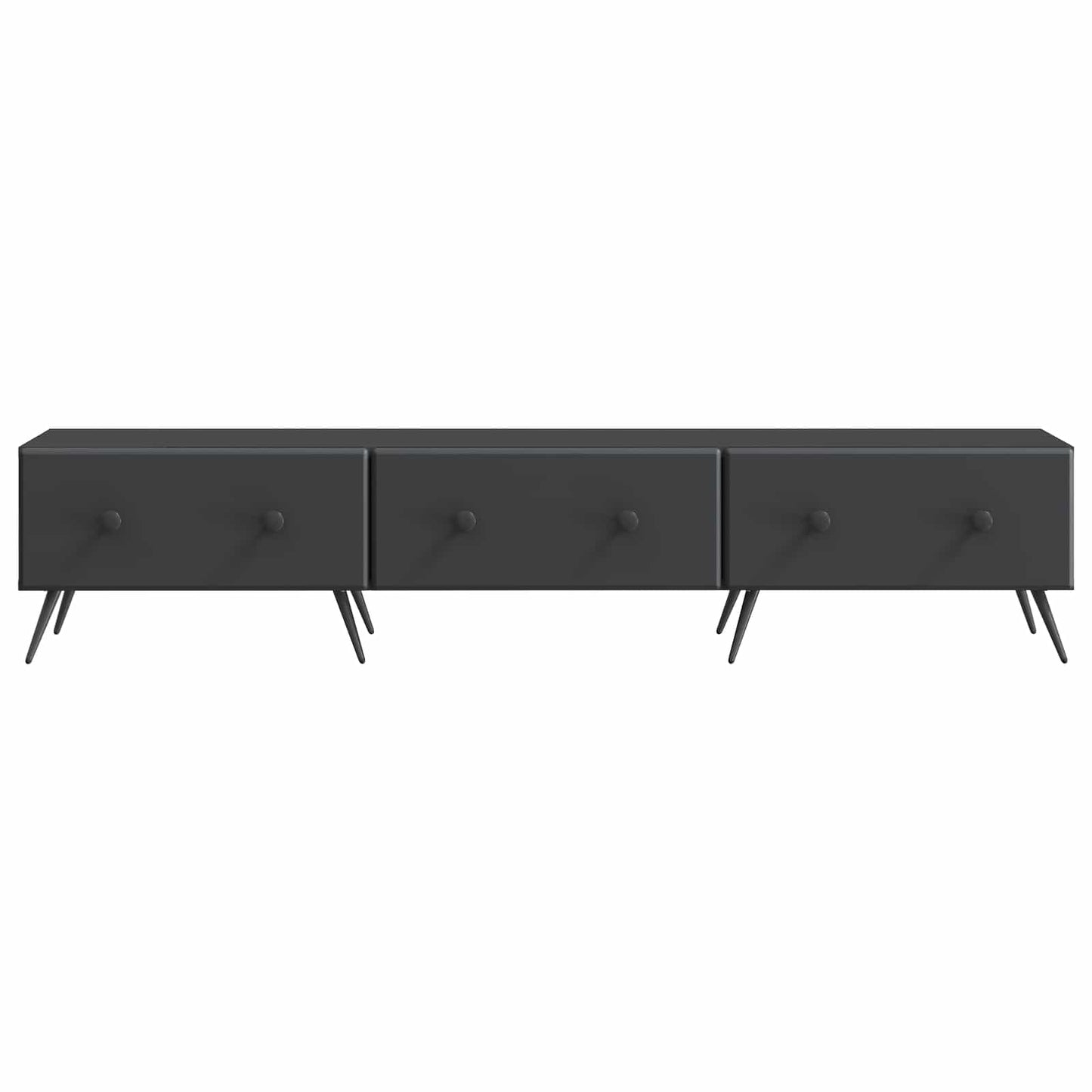 TV-skab med skuffe Sort 147 x 34,5 x 30 cm Konstrueret træ