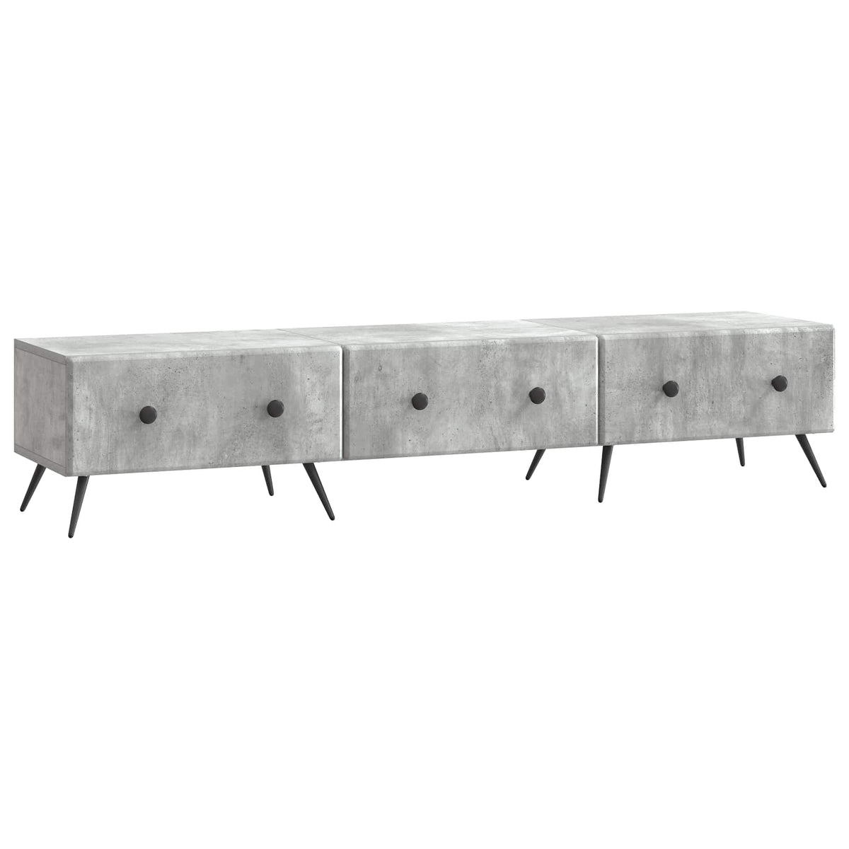 TV-skab med skuffe Betongrå 147 x 34,5 x 30 cm Konstrueret træ