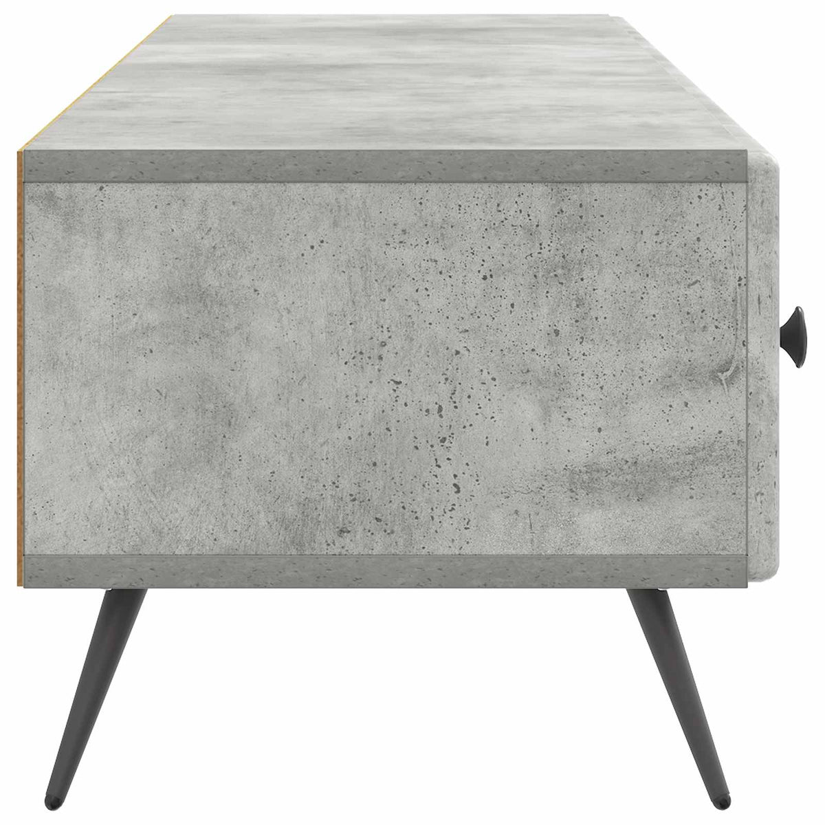 TV-skab med skuffe Betongrå 147 x 34,5 x 30 cm Konstrueret træ