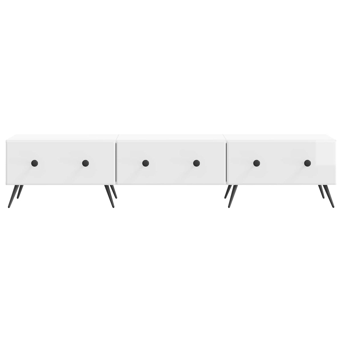 TV-skab Hvid højglans 147 x 34,5 x 30 cm Konstrueret træ