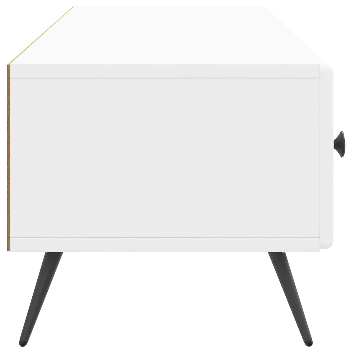 TV-skab Hvid højglans 147 x 34,5 x 30 cm Konstrueret træ