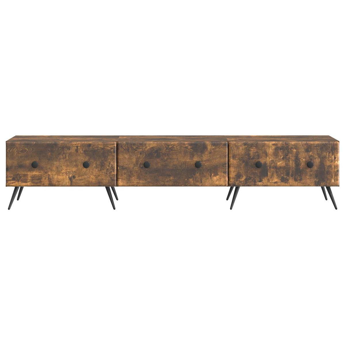 TV-skab med skuffe Røget eg 147 x 34,5 x 30 cm Konstrueret træ