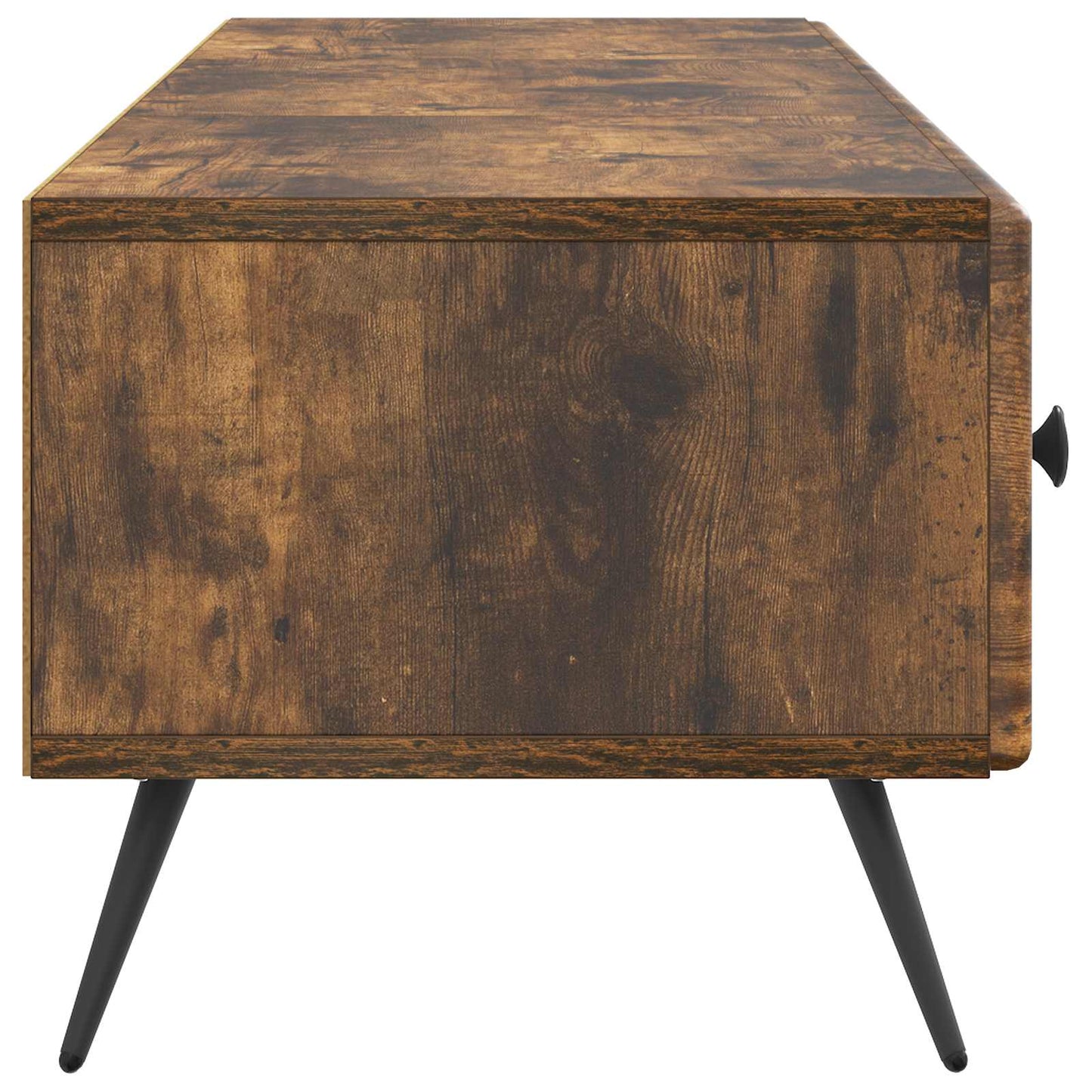 TV-skab med skuffe Røget eg 147 x 34,5 x 30 cm Konstrueret træ
