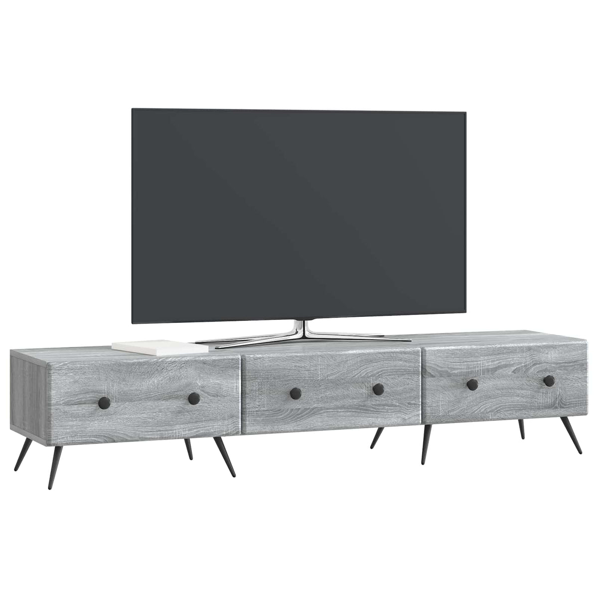 TV-skab Grå sonoma-eg 147 x 34,5 x 30 cm Konstrueret træ