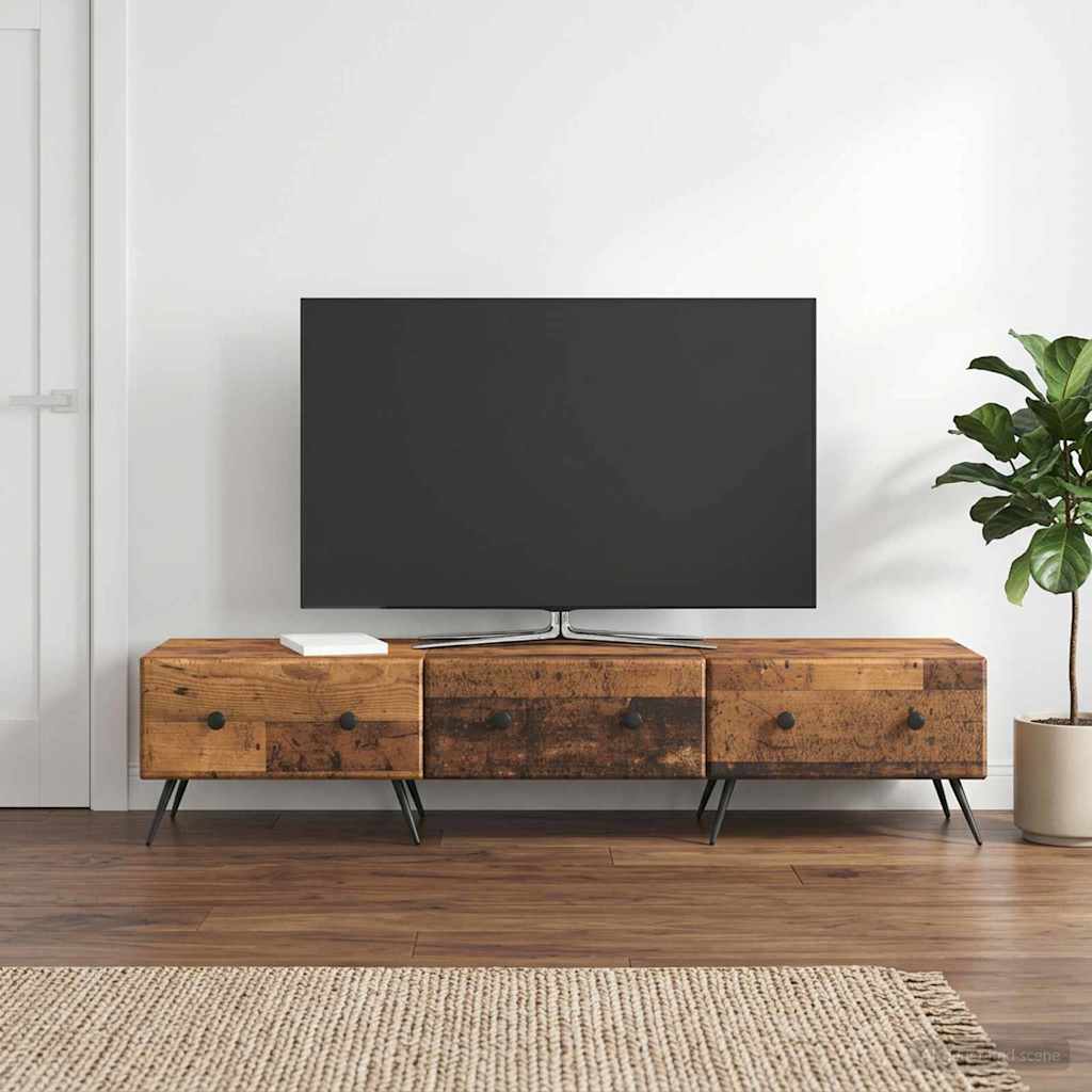 TV-skab Gammelt træ 147 x 34,5 x 30 cm Konstrueret træ