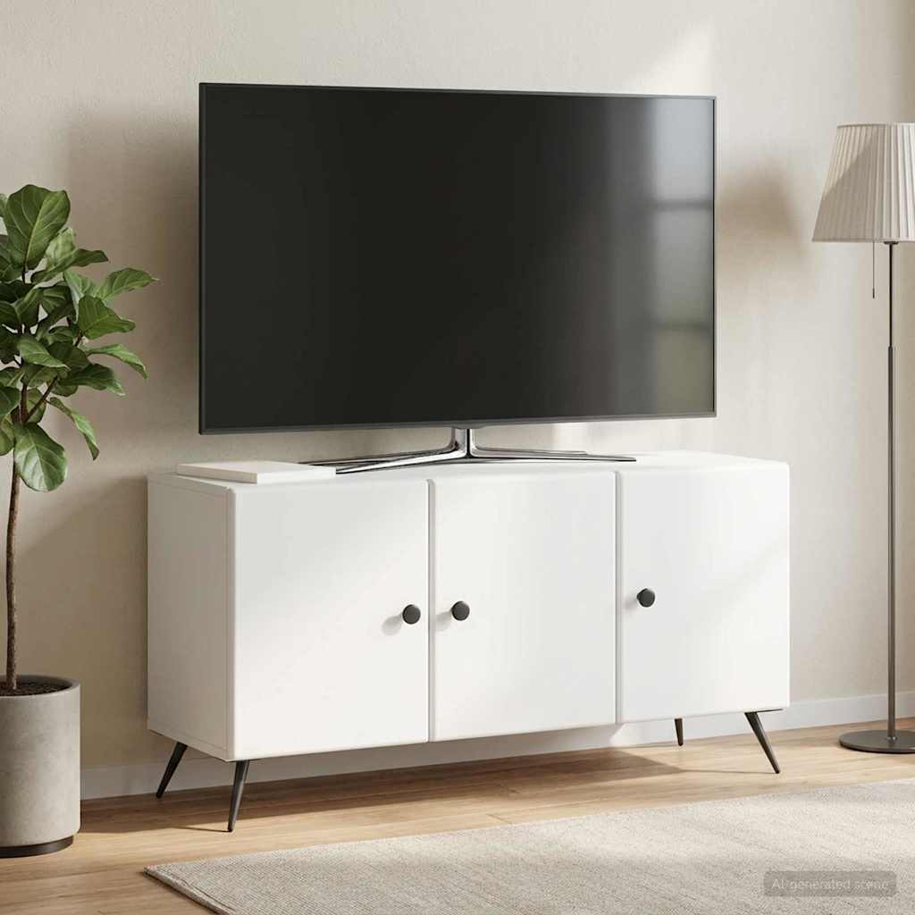 TV-skab Hvid 99 x 34,5 x 50 cm Konstrueret træ