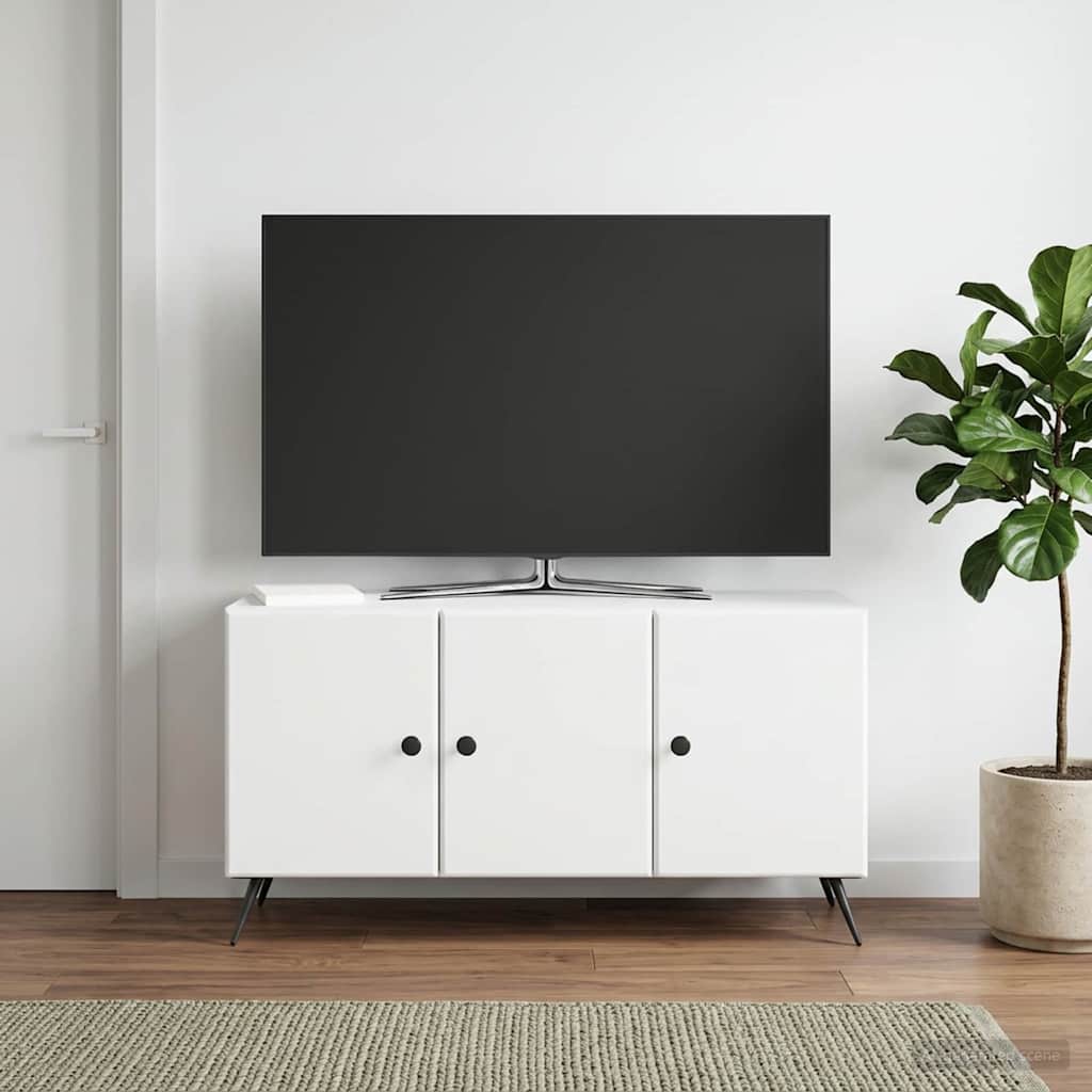 TV-skab Hvid 99 x 34,5 x 50 cm Konstrueret træ