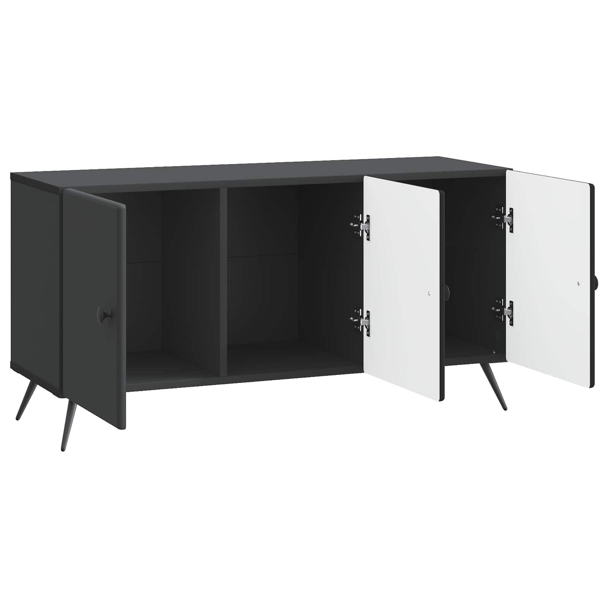 TV-skab Sort 99 x 34,5 x 50 cm Konstrueret træ