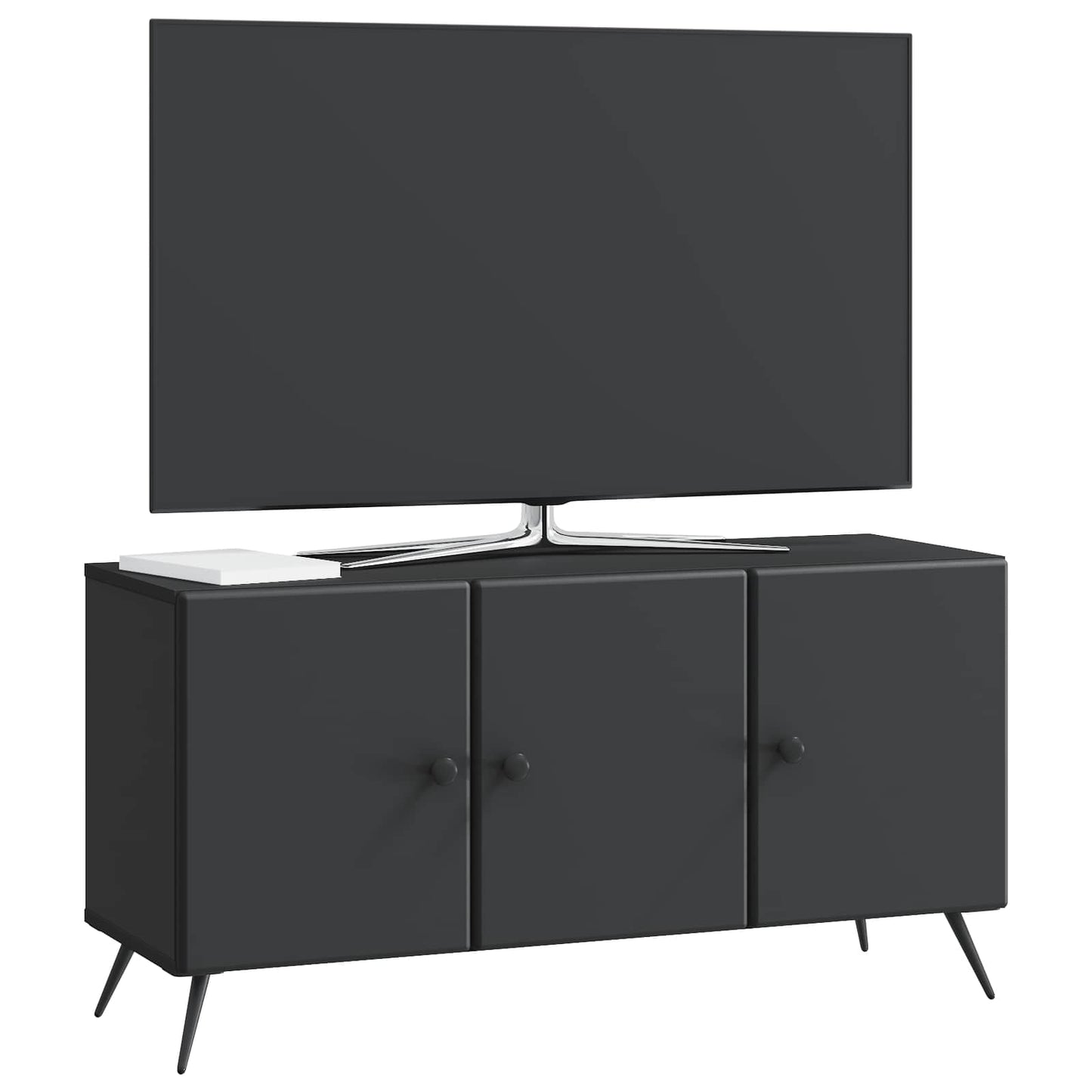 TV-skab Sort 99 x 34,5 x 50 cm Konstrueret træ