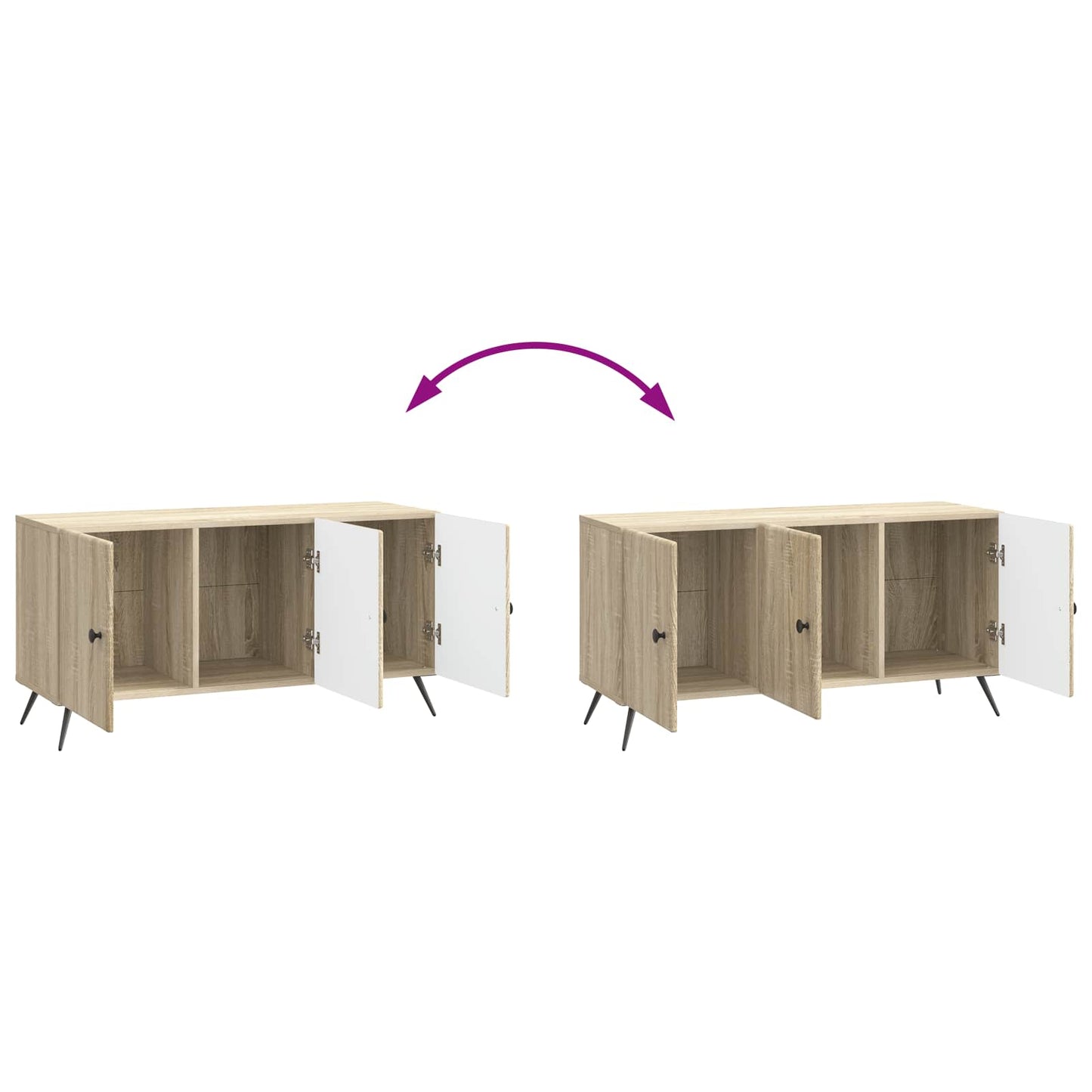 TV-skab Sonoma-eg 99 x 34,5 x 50 cm Konstrueret træ