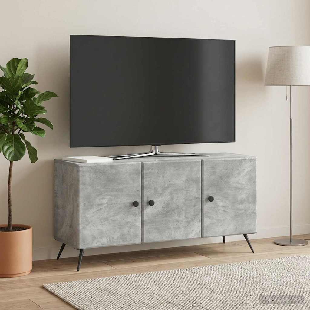 TV-skab Betongrå 99 x 34,5 x 50 cm Konstrueret træ