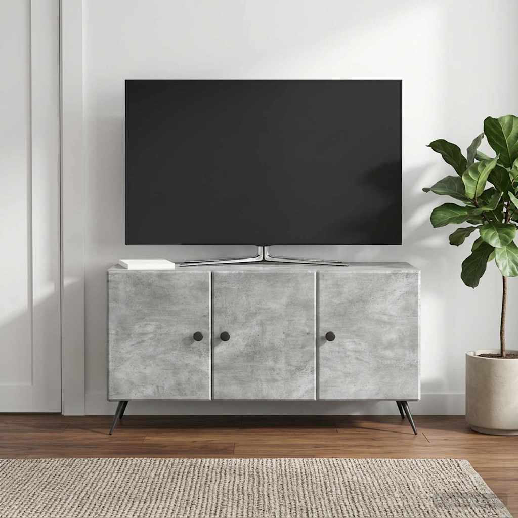 TV-skab Betongrå 99 x 34,5 x 50 cm Konstrueret træ