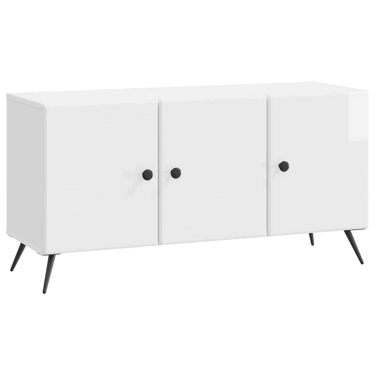 TV-skab Hvid højglans 99 x 34,5 x 50 cm Konstrueret træ
