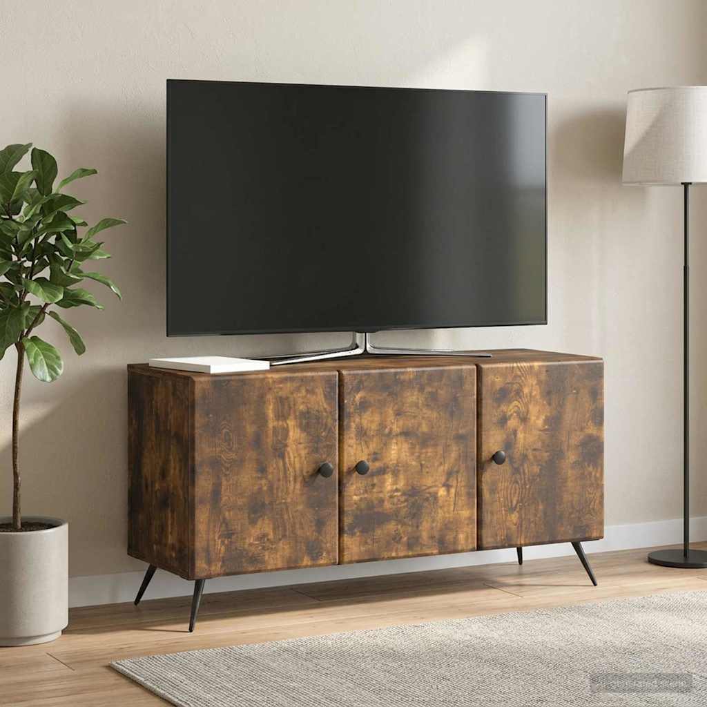 TV-skab Røget eg 99 x 34,5 x 50 cm Konstrueret træ
