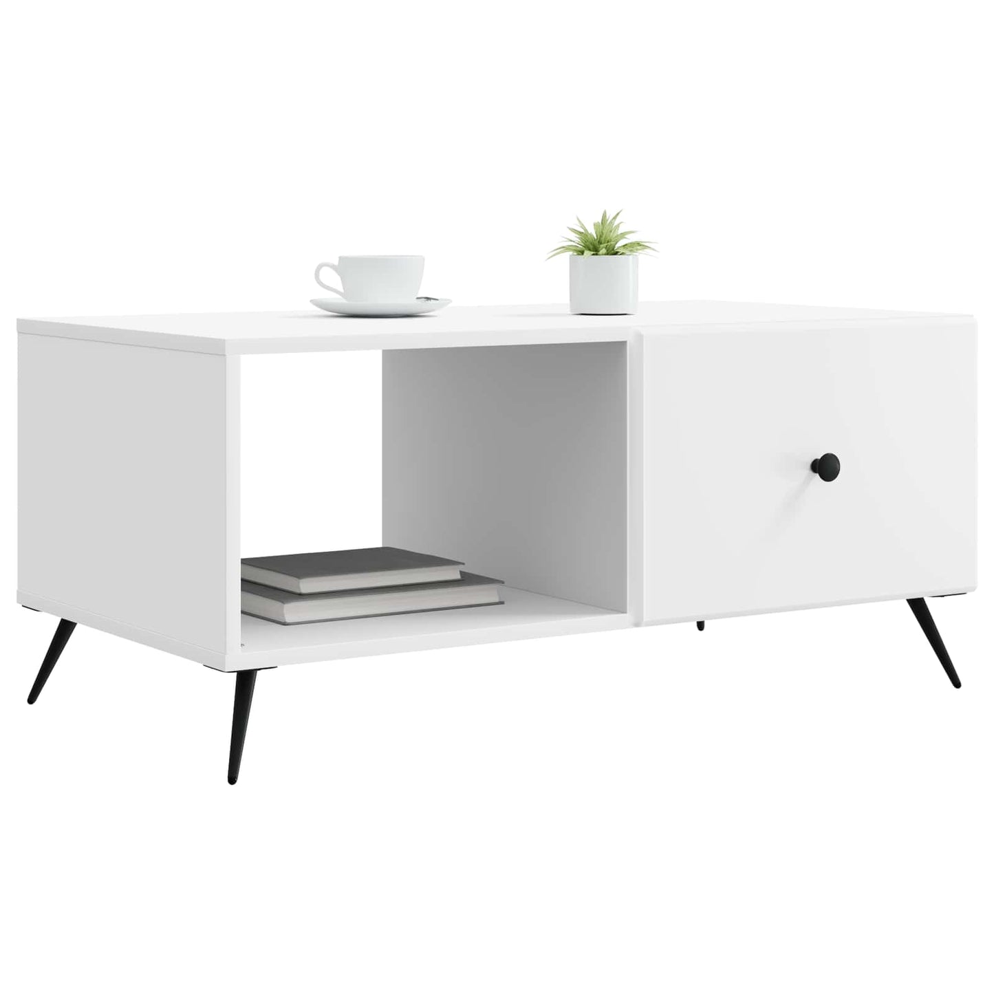 Sofabord Hvid 90 x 50 x 40 cm Konstrueret træ