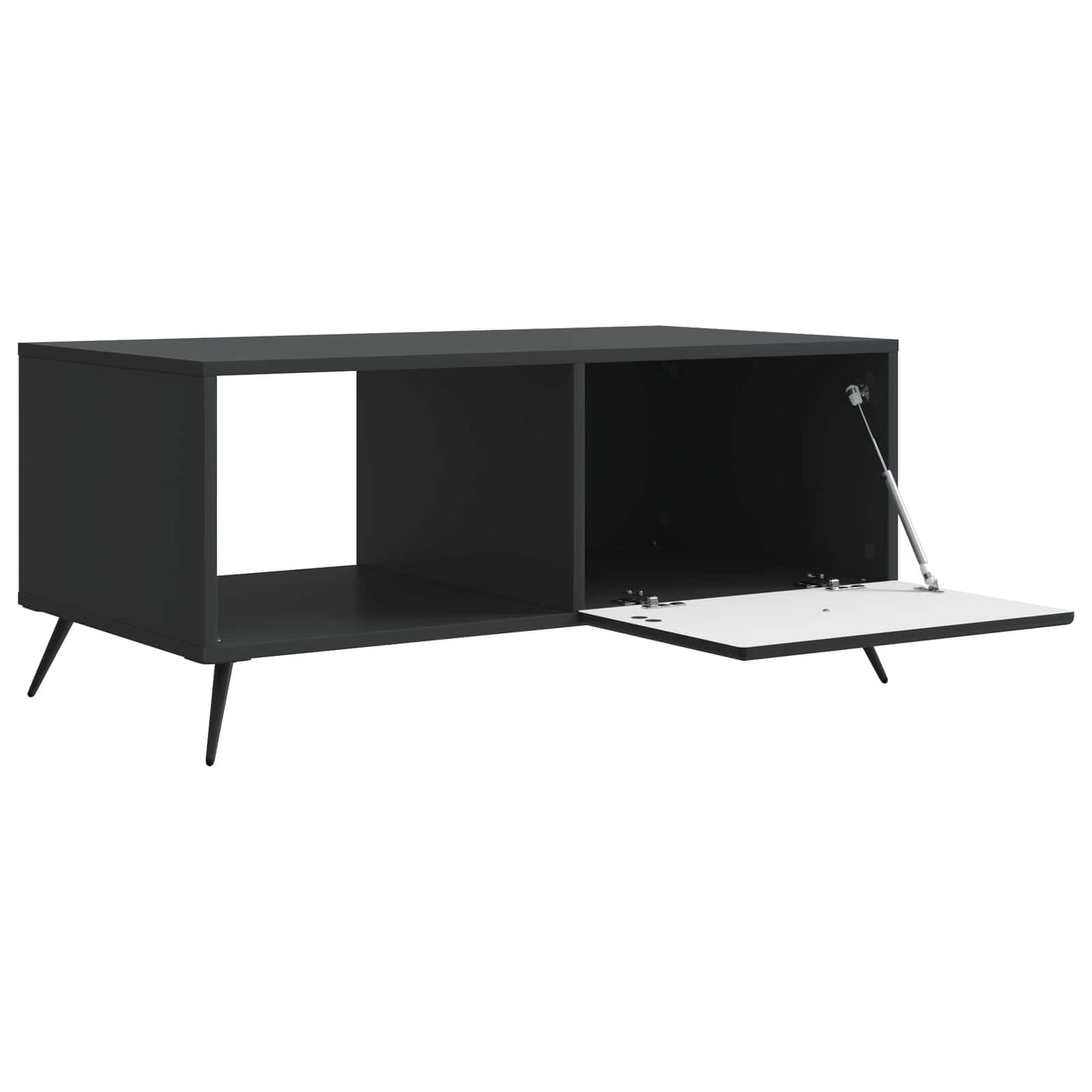 Sofabord Sort 90 x 50 x 40 cm Konstrueret træ