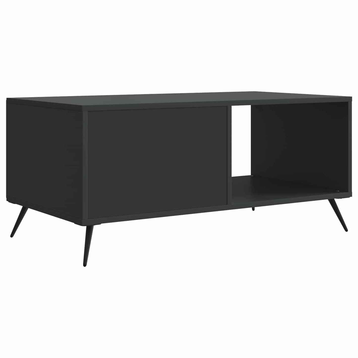 Sofabord Sort 90 x 50 x 40 cm Konstrueret træ
