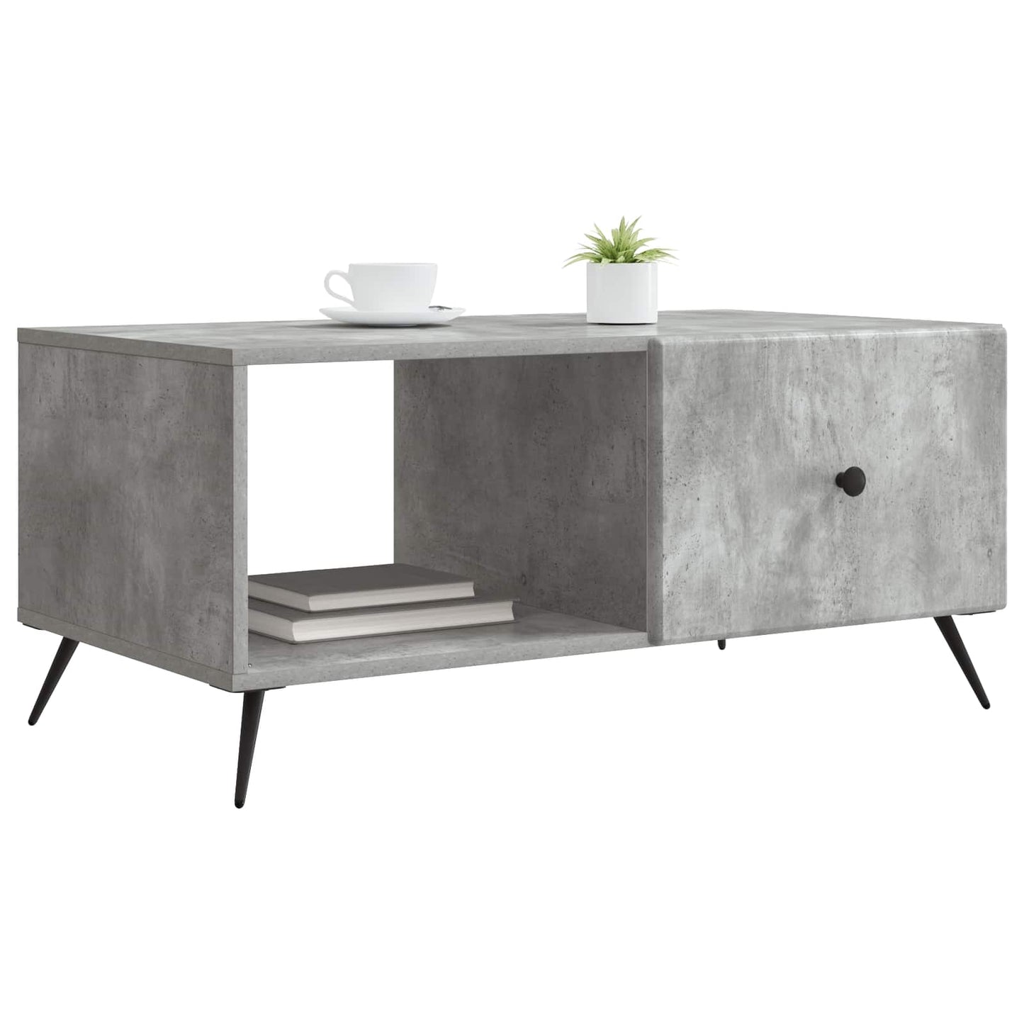 Sofabord Betongrå 90 x 50 x 40 cm Konstrueret træ