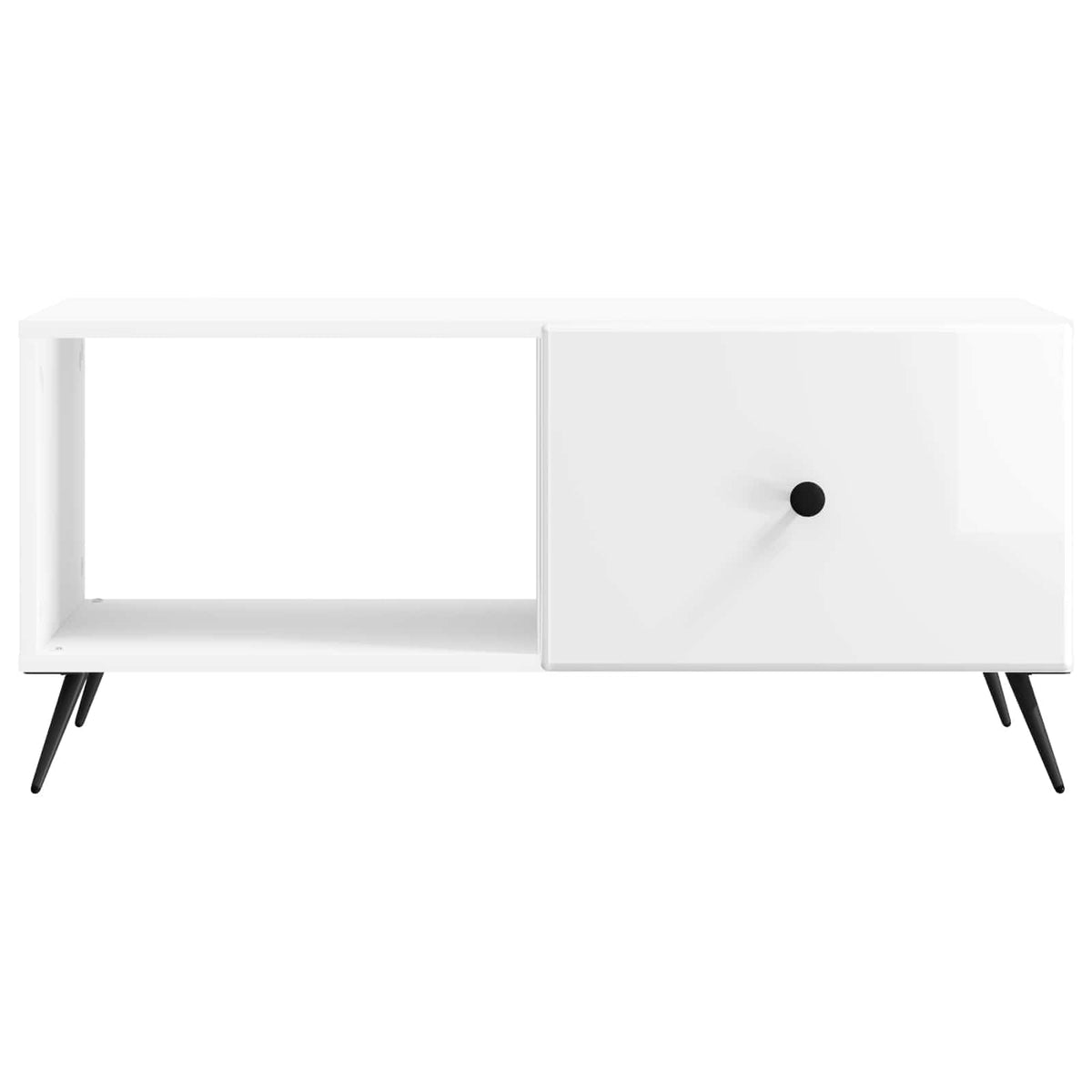 Sofabord Hvid højglans 90 x 50 x 40 cm Konstrueret træ