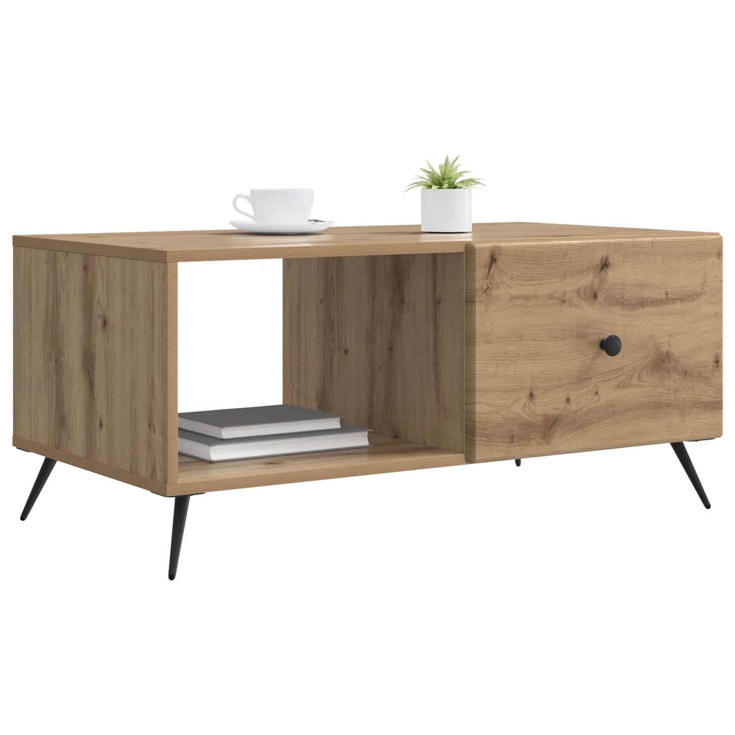 Sofabord Artisan-eg 90 x 50 x 40 cm Konstrueret træ