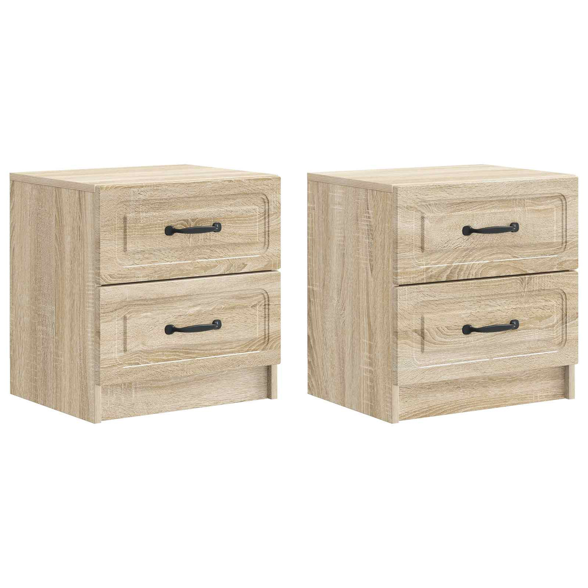 Natskab 2 stk. Sonoma-eg 43 x 34,5 x 44,5 cm Konstrueret træ