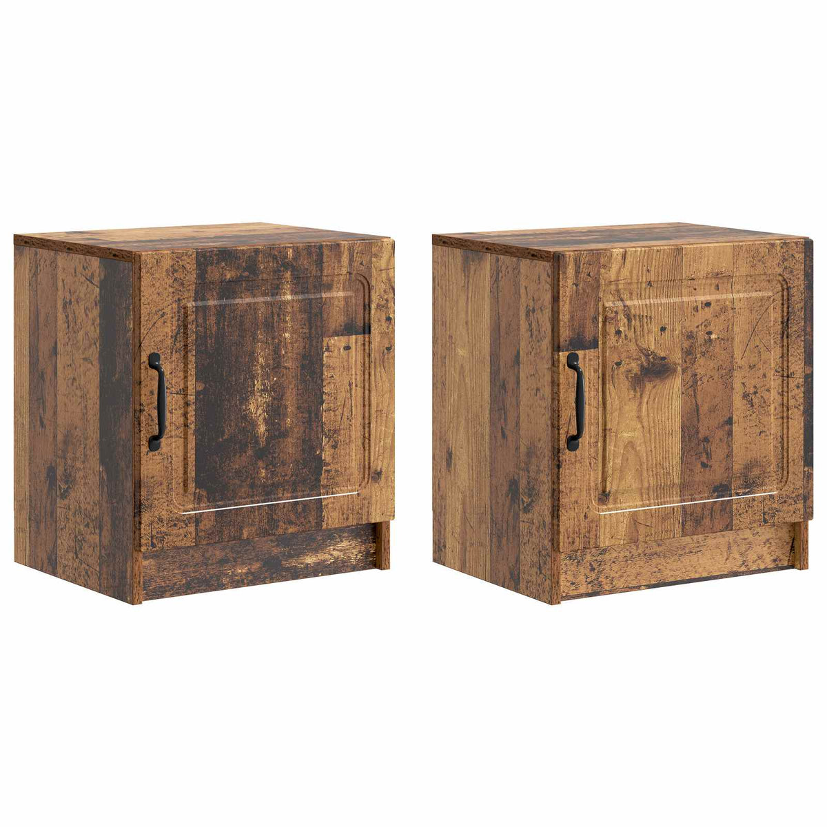 Natskab 2 stk. Gammelt træ 43 x 34,5 x 47 cm Konstrueret træ