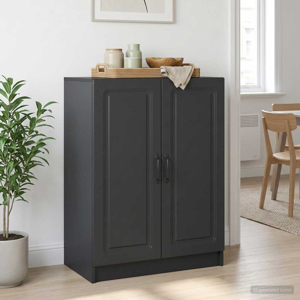 Sideboard Sort 66 x 34,5 x 87 cm Konstrueret træ