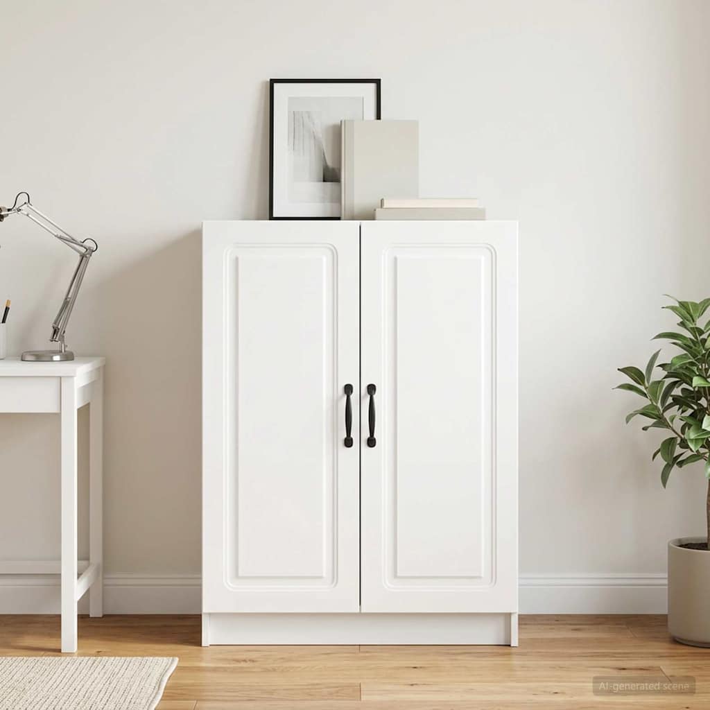 Sideboard Hvid højglans 66 x 34,5 x 87 cm Konstrueret træ