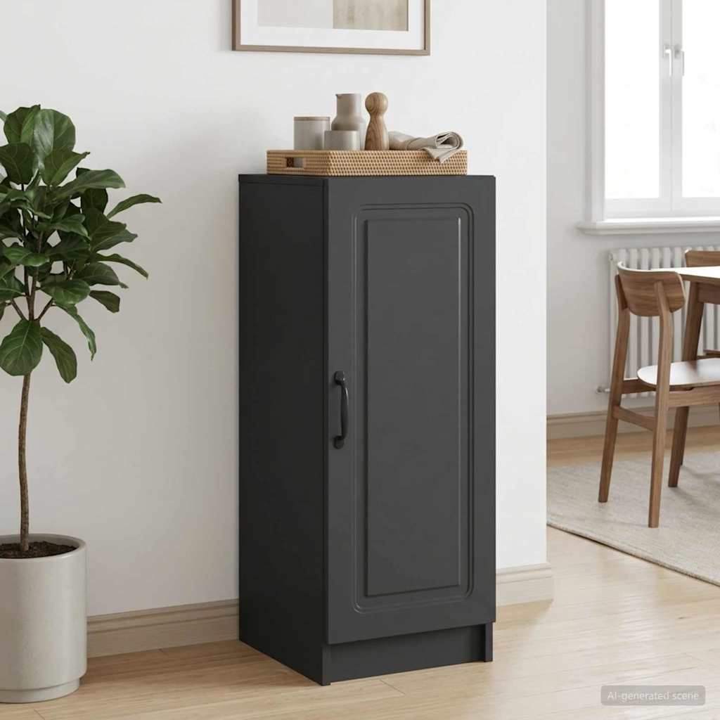 Sideboard Sort 33 x 34,5 x 87 cm Konstrueret træ