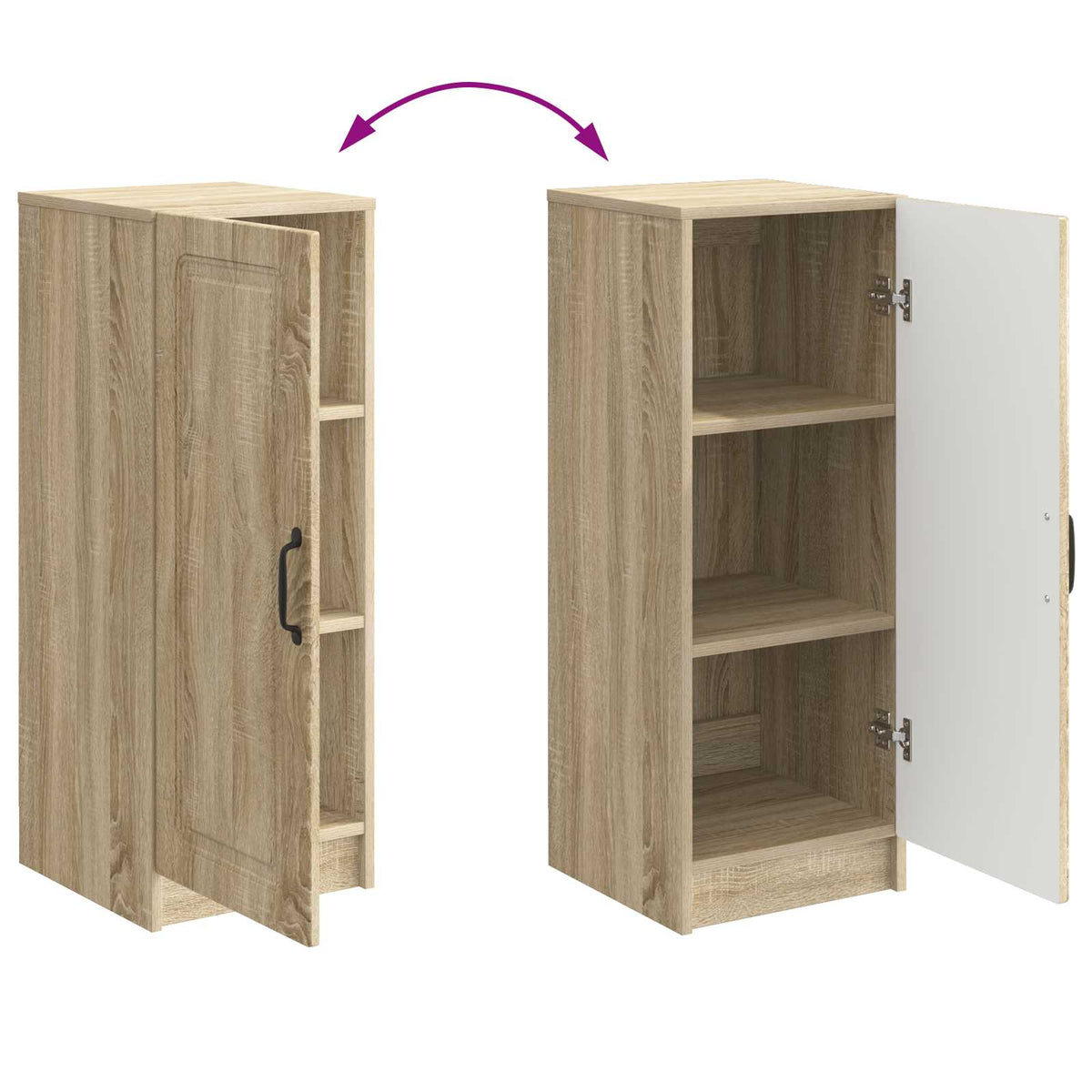 Sideboard Sonoma-eg 33 x 34,5 x 87 cm Konstrueret træ