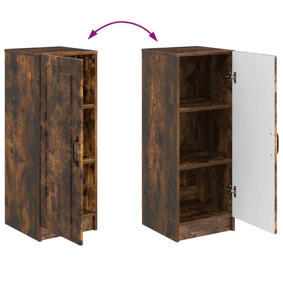 Sideboard Røget eg 33 x 34,5 x 87 cm Konstrueret træ