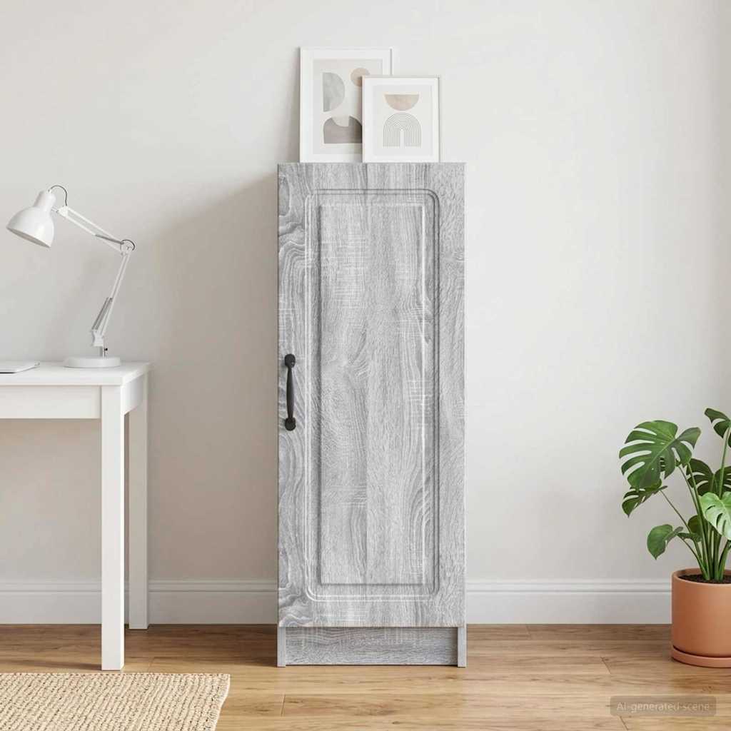 Sideboard Grå sonoma-eg 33 x 34,5 x 87 cm Konstrueret træ