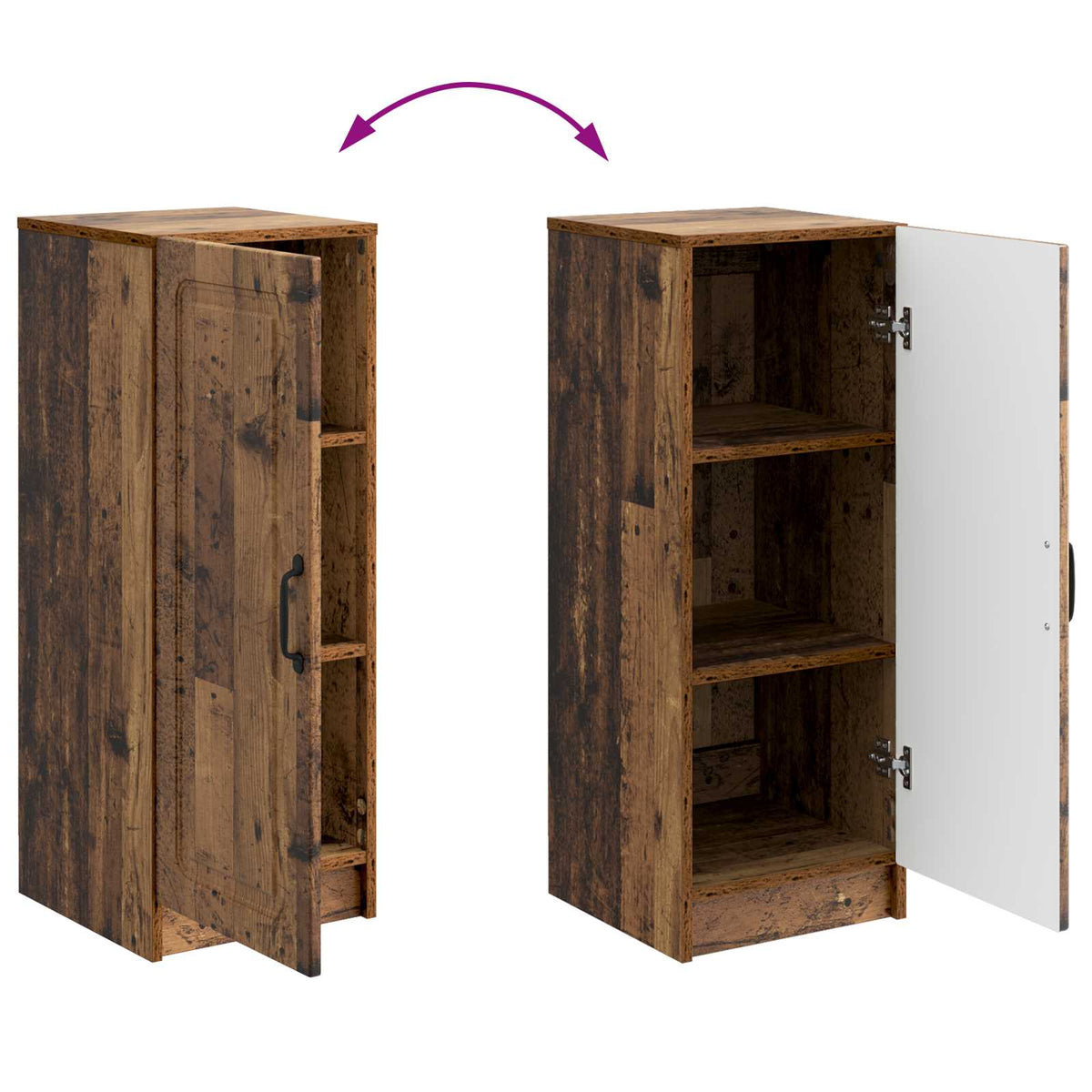 Sideboard Gammelt træ 33 x 34,5 x 87 cm Konstrueret træ