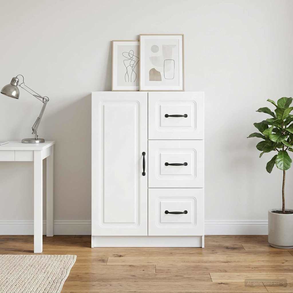 Sideboard Hvid 66 x 34,5 x 87 cm Konstrueret træ