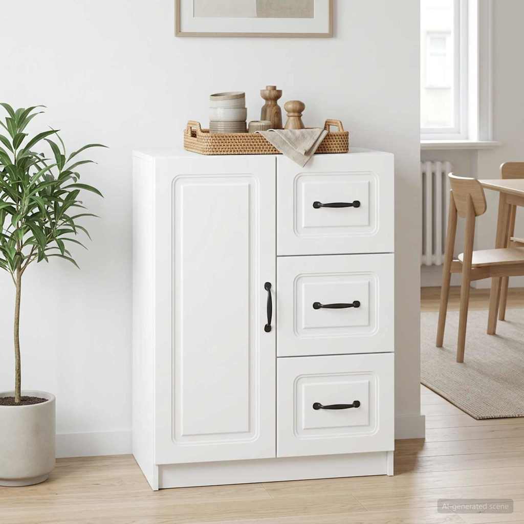 Sideboard Hvid 66 x 34,5 x 87 cm Konstrueret træ