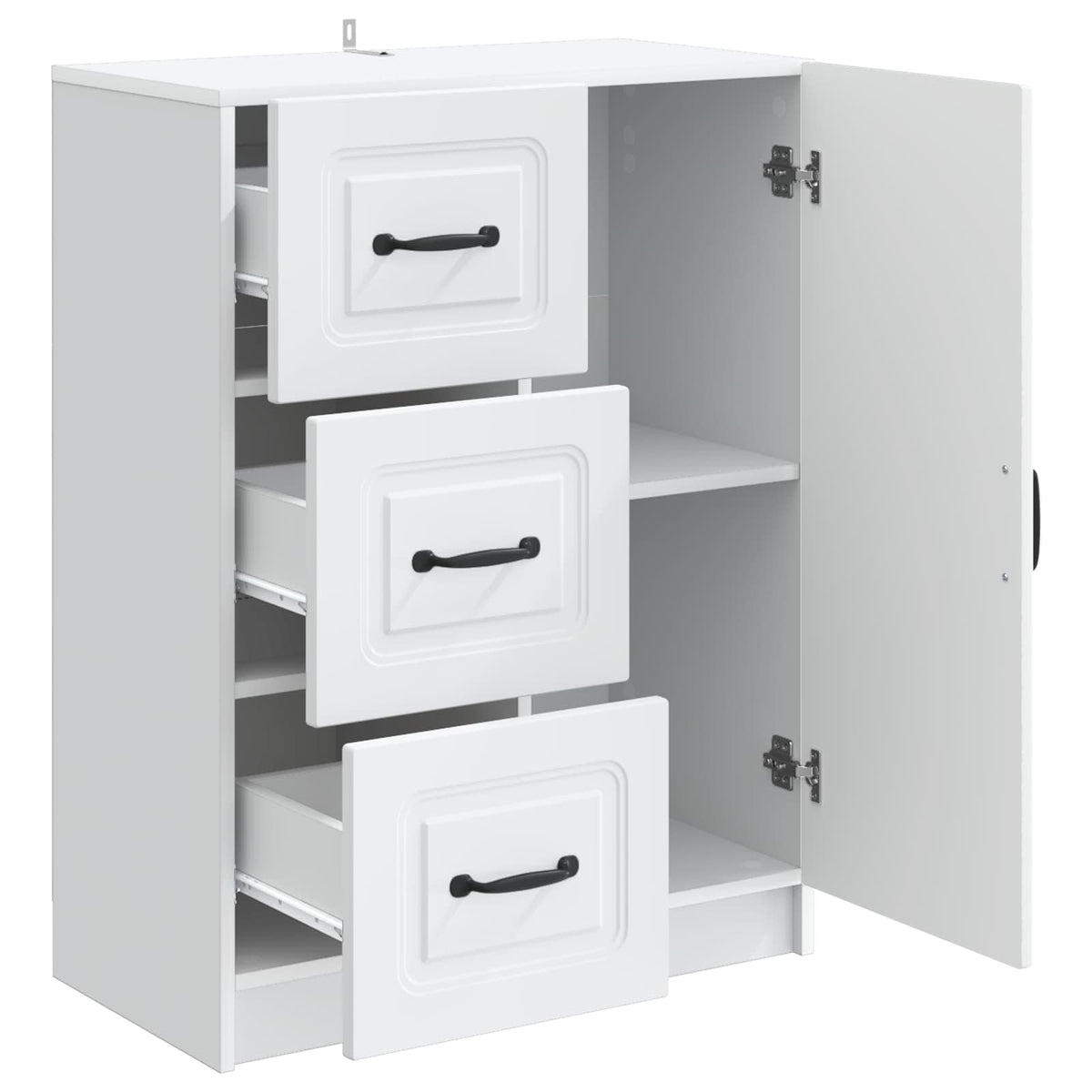 Sideboard Hvid 66 x 34,5 x 87 cm Konstrueret træ