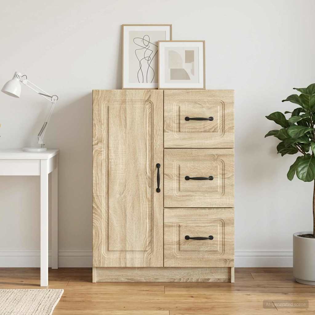 Sideboard Sonoma-eg 66 x 34,5 x 87 cm Konstrueret træ