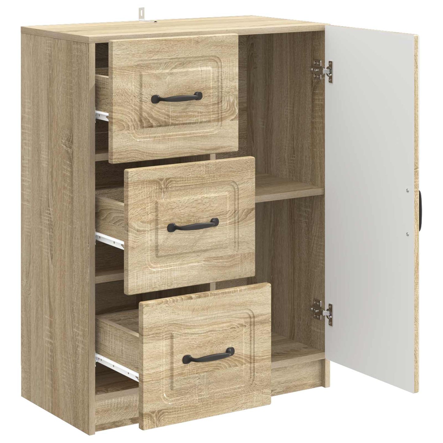 Sideboard Sonoma-eg 66 x 34,5 x 87 cm Konstrueret træ