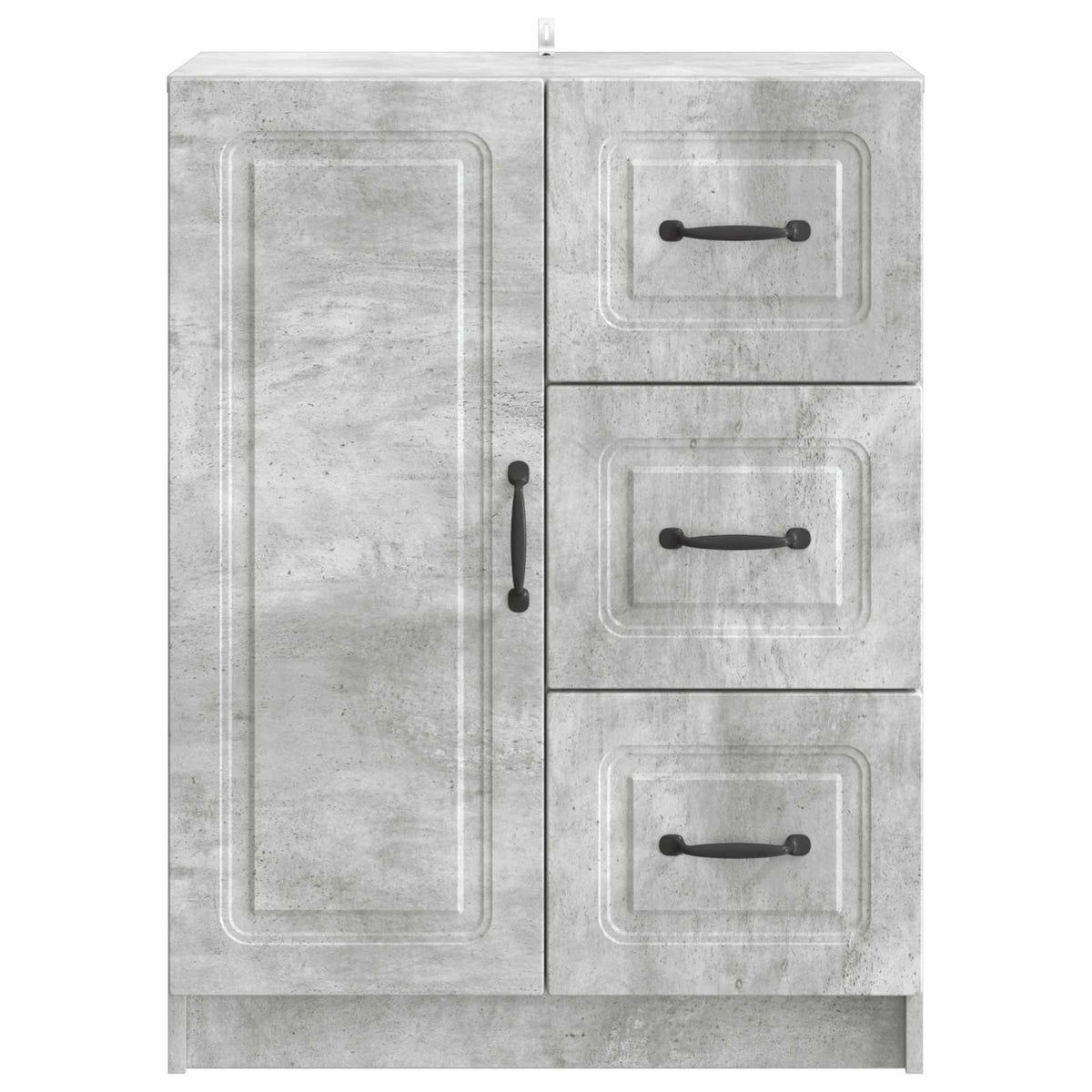 Sideboard med skuffe Betongrå 66 x 34,5 x 87 cm Konstrueret træ