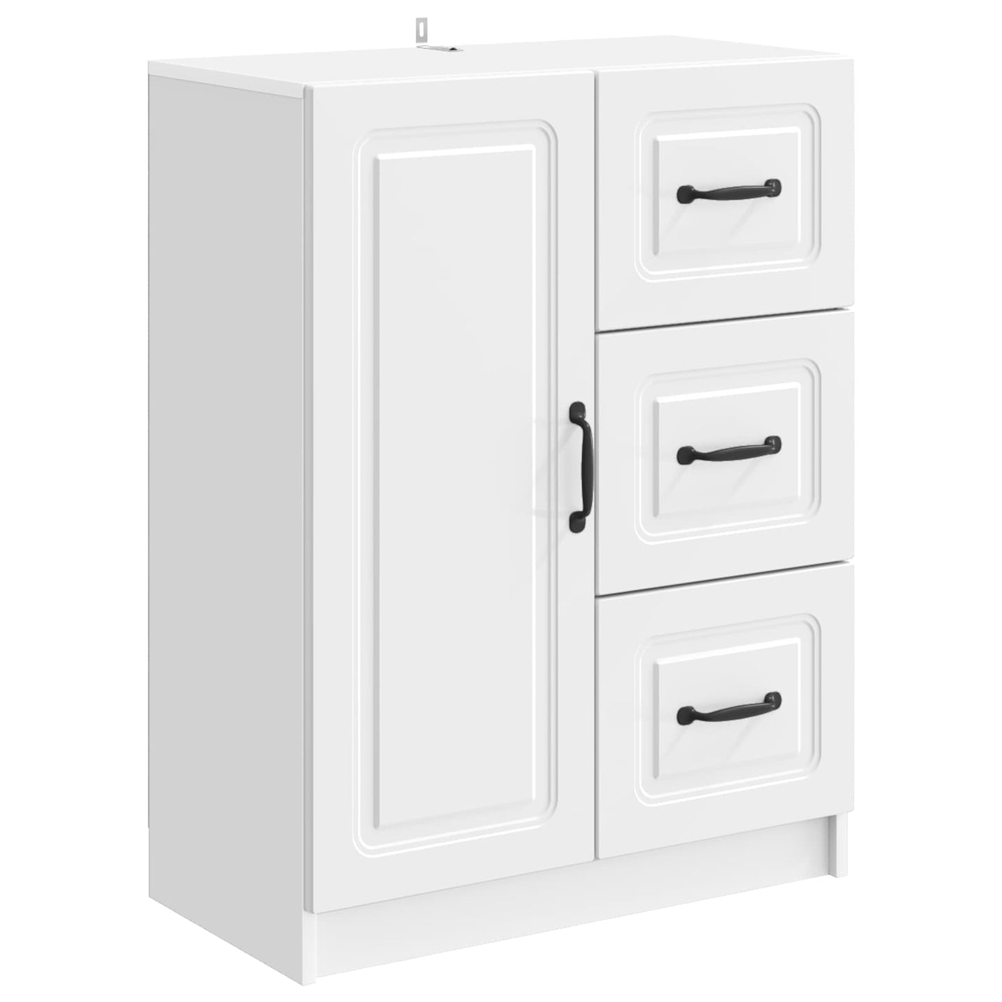 Sideboard Hvid højglans 66 x 34,5 x 87 cm Konstrueret træ