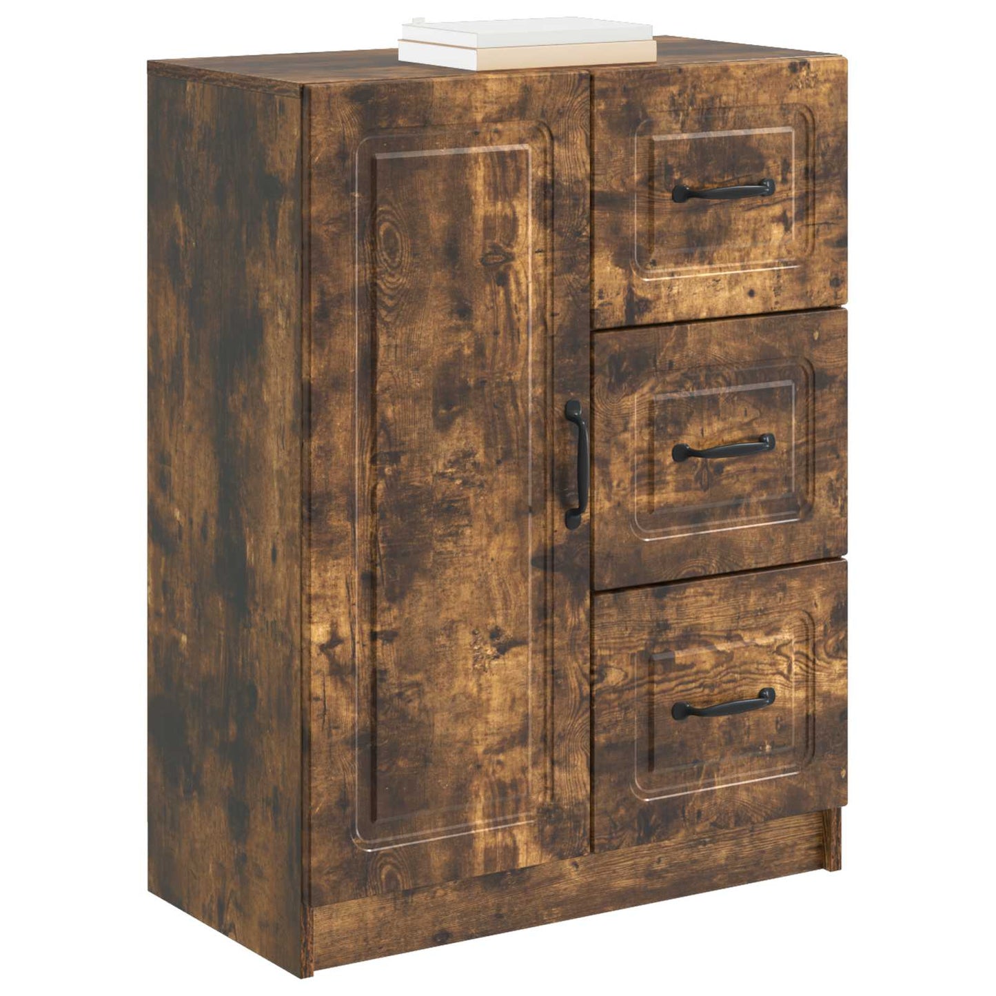 Sideboard med skuffe Røget eg 66 x 34,5 x 87 cm Konstrueret træ